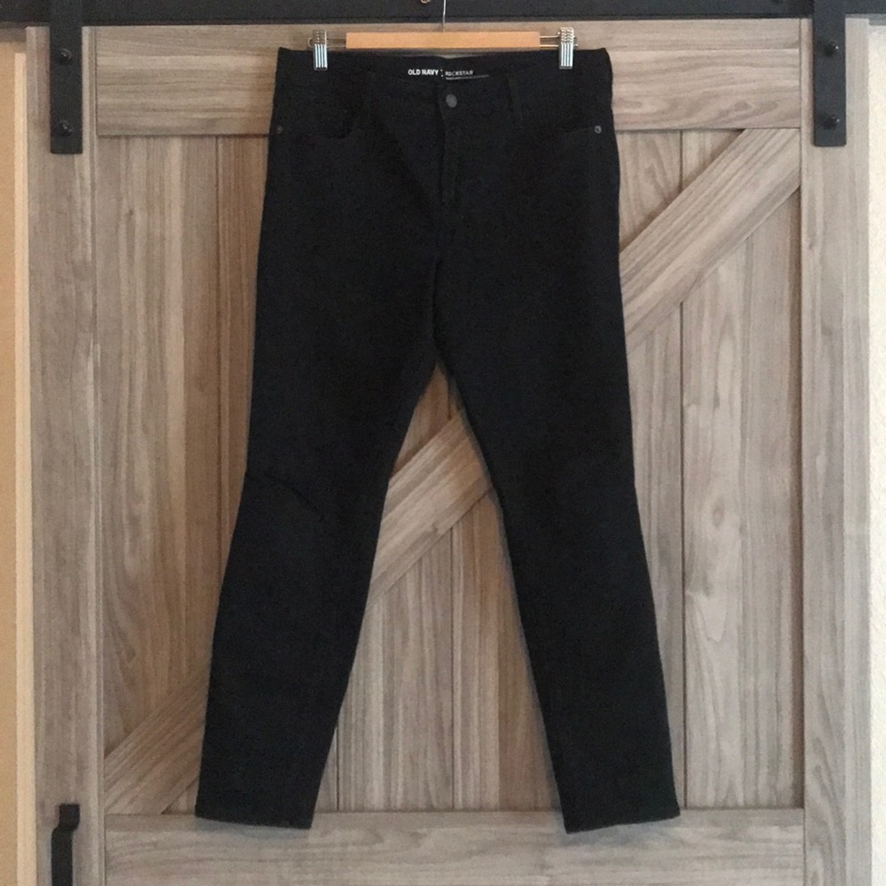 Old Navy Black Rockstar jeans size 10